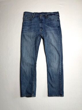 Levi's Men 513 Slim Straight Med-Dark Wash Actual Size 33 x 28 READ DESCRIPTION